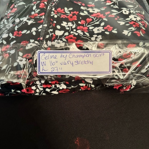 Ruffled Floral And Black Boho Skirt From Céline By Champion Size L - Picture 6 of 6